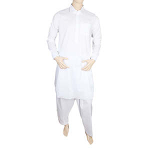 Traje Shalwar para Hombre - Blanco - Product Image 4