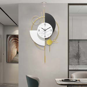 Vente chaude moderne décor à la maison Art déco métal horloge murale pour salon chambre couloir et mariage cadeau d'anniversaire - Product Image 1