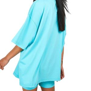 Impression personnalisée à manches courtes femme deux pièces ensemble shorts ensembles de sport Jogging costume T-shirt décontracté à manches courtes Shorts costume ajusté - Product Image 2