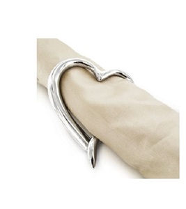 Napkin Ring Heart Shape Style <b>Stainless</b> <b>Steel</b> Napkin Ring Holder Buckle European Style High-end Napkin Ring Metal Manufacturers - Product Image 3