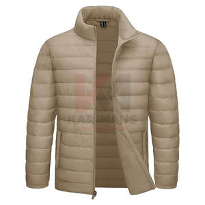 Chaqueta acolchada de invierno ligera aislada para hombre, abrigo de burbujas cálido y acogedor para clima frío, colores personalizados, bordado, serigrafía OEM - Product Image 1