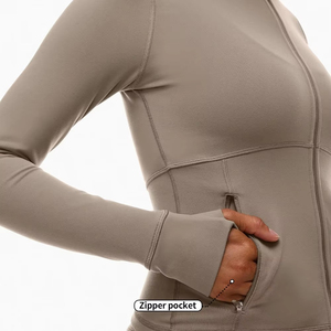 Ensembles de yoga légers pour femmes les plus vendus, logo personnalisé, respirant, 100% nylon, 2 pièces, taille avant, prix de gros en solde - Product Image 4