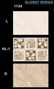 Prix bon marché Qualité d'exportation 200x300mm Motif de fleurs imprimé numérique 3D 20x30 Céramique émaillée 12x8 Carreaux muraux de salle de bain - Product Image 4