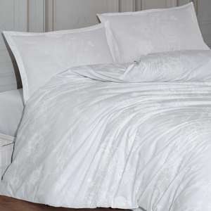 Ensemble de housse de couette double chic Ranforce Arnor V1 Ensemble de literie élégant blanc - Product Image 2