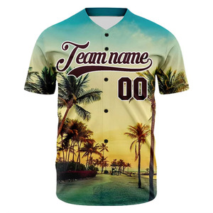 Maillot de baseball vierge en gros sublimé séchage rapide respirant 100% polyester vêtements de baseball softball maillot boutonné - Product Image 5
