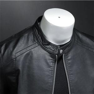 Nouvelle tendance mode automne-hiver 2026 : Veste en cuir PU couleur unie pour homme, décontractée, ample et confortable, grandes tailles - Product Image 6
