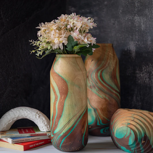 Vase conique aurores boréales Vase à fleurs en céramique décoration de la maison bureau et hôtel Design moderne élégant en céramique en gros - Product Image 1