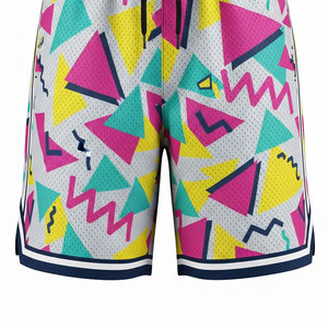 Shorts en mesh légers pour hommes, imprimés par sublimation sur toute la surface, bas de tenue athlétique pour les sports de compétition et l'entraînement quotidien - Product Image 4