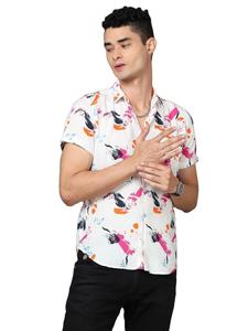 <b>Men's</b> Premium 100% Cotton Slim Fit Short Sleeve <b>Shirt</b> Lightweight <b>Beach</b> Wear Printed Pattern New Wholesale Summer Collection - Product Image 5