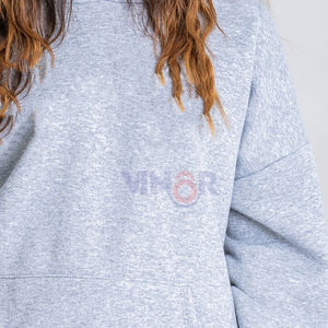 เสื้อวอร์มสวมหัวแบบสวมหัวผ้าฟลีซปักโลโก้ได้ทั้งชายและหญิงสำหรับฤดูหนาวฤดูใบไม้ผลิเสื้อนอกมีฮู้ดกางเกงวอร์มไซส์ XXL PLUS - Product Image 5