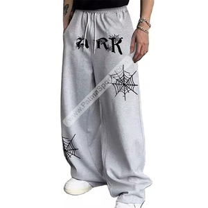 Pantalones de chándal bordados desgastados personalizados para hombre servicio OEM gran oferta pantalones de chándal bordados desgastados Serigrafía - Product Image 2