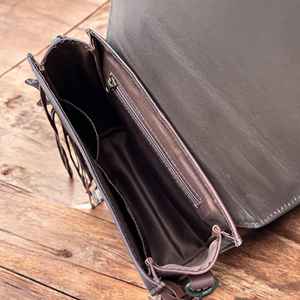 Bolso de mano con solapa cruzada de cuero genuino Floral de nuevo diseño bohemio moderno personalizado para mujer bolso de verano Floral portátil - Product Image 4