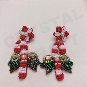 Boucles d'oreilles pendantes de basket-ball en perles bleu orange vintage pour femmes Matériau en tissu à la mode pour les mariages et les jours commémoratifs - Product Image 5