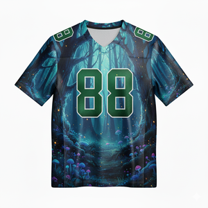 Camisetas de Fútbol Americano Personalizadas de Manga Corta, 100% Poliéster, Transpirables, Antibacterianas, Tallas Grandes, Logotipo Frontal para Equipos - Product Image 6