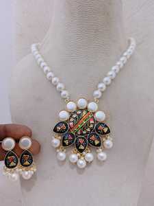 Collier léger antique artisanal Meenakari de qualité supérieure avec perle ornementation unique produit en vrac personnaliser la conception - Product Image 2