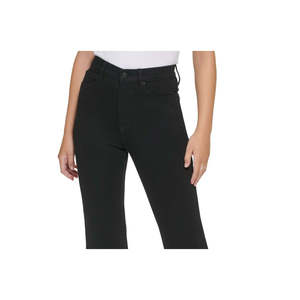 กางเกงยีนส์ Calvin Klein กางเกงยีนส์เอวสูงสำหรับผู้หญิง, กางเกงยีนส์สีดำ30ซักได้กางเกงขาบานสำหรับผู้หญิง XL 2XL 3XL มี - Product Image 2