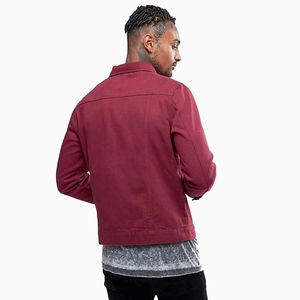 High Quality <b>Man</b> Jeans <b>Jackets</b> Cotton Made Street Wear Maroon Color Jeans <b>Denim</b> <b>Jackets</b> <b>for</b> Adult <b>Men's</b> - Product Image 2
