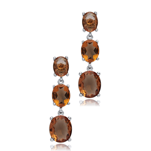 Pendientes de Plata con Sultanita Ovalada y Diseño de Racimo Theia, Hechos a Mano, Plata de Ley 925, Joyería Fina al por Mayor - Product Image 3