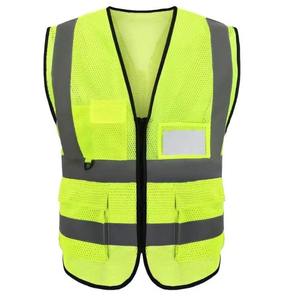 Chaleco reflectante uniforme de seguridad de alta visibilidad Chaleco de seguridad para Trabajadores viales al por mayor con 3 rayas reflectantes - Product Image 3
