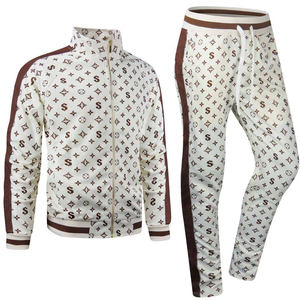 Survêtement de jogging 2 pièces personnalisé pour homme, nouveau design, respirant, coton/polyester, bande réfléchissante, fermeture éclair, tissé - Product Image 4