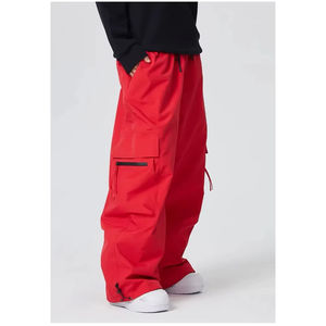 Pantalons cargo multi-poches personnalisés en gros, style décontracté, toile, vêtements de travail et streetwear, pantalons pour hommes et femmes, lavés - Product Image 2