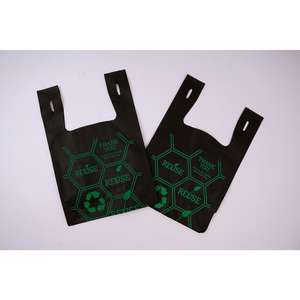 โฆษณาซูเปอร์มาร์เก็ต อาหารลดราคา ขายดีจากโรงงานต่างประเทศ เสื้อยืดทรงวี กระเป๋าช้อปปิ้งผ้าไม่ทอ ขายดี จำนวนมาก - Product Image 6