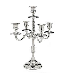 Candelabro Clásico de 3 Brazos, Portavelas de Aluminio con Acabado Niquelado para el Hogar, Bodas, Eventos, Fiestas, Candelabro de Pie - Product Image 2
