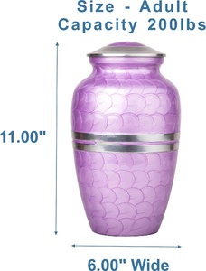 Urne de crémation pour cendres humaines, urnes décoratives pour hommes et femmes, grand enterrement (orchidée adulte jusqu'à 250lb) - Product Image 6