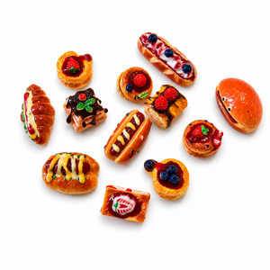 Série de 4 aimants décoratifs réutilisables en résine pour réfrigérateur, motif <span class=keywords><strong>pain</strong></span> confiture mignon personnalisé - Product Image 6