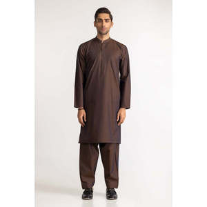 Costume d'affaires pour homme avec broderie couleur rouille, fermeture à bouton simple, fermeture éclair, taille XL, imprimé, comprenant un blazer et un pantalon, référence SK-E24-015 - Product Image 4