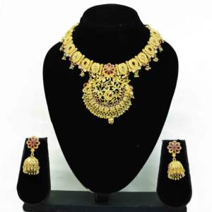 Collares de Moda al por Mayor Chapados en Oro de 14K, 18K y 24K, Collares con Diseño Floral Tradicional, Collares de Latón Chapados en Oro. - Product Image 2