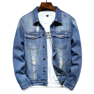 Chaqueta de Mezclilla para Hombre, Nueva Colección 2022, Color Sólido, Estilo Urbano Informal - Product Image 1