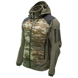 Veste de chasse unisexe imperméable en toile à col montant et fermeture éclair, teinte unie, confortable, au meilleur prix - Product Image 2