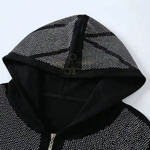 <b>Top</b> Quality Rhinestone Tracksuit Casual Streetwear Look <b>Sparkly</b> Design Rhinestone Tracksuit - Product Image 3