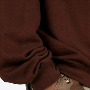 New arrival <b>Brown</b> Cotton Blended <b>Fleece</b> Sweatshirt Custom Oversized Pullover Crewneck Plain Streetwear Casual Warm Winter Jumper - Product Image 5