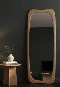 Miroir sur pied en bois, miroir de sol, miroir moderne pour la maison, miroir de coiffeuse - Product Image 3