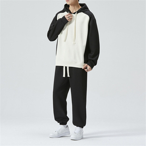 Venta al por mayor ropa deportiva gimnasio Fitness Tech polar entrenamiento chándales hombres dos piezas conjunto chándal cargo chándal - Product Image 5