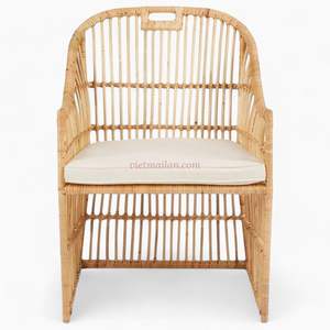 Sillón de ratán natural Silla de comedor de ratán Alta calidad y buen precio para eventos de fiesta de boda en interiores y exteriores - Product Image 2