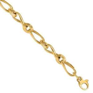 Chaîne d'anneaux en métal argent et or très vendue chaîne liée de finition de haute qualité chaînes personnalisées fabriquées à la main - Product Image 5