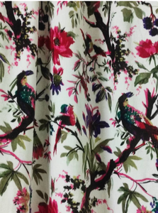 Customizable Luxury <b>White</b> <b>Velvet</b> <b>Curtains</b> Boho Bird Print Vintage Style Cotton Drapes for Living Room and Bedroom Decor - Product Image 6
