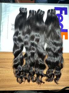 Extensions de cheveux humains authentiques à ondulation naturelle, alignées sur la cuticule, pour une finition lisse et un attrait ondulé naturel - Product Image 3