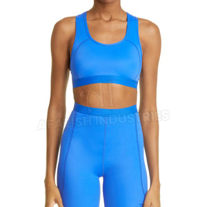 Conjunto de ropa de Yoga personalizado para mujer, Sujetador deportivo y pantalones de Yoga, conjunto de ropa de gimnasio de Color liso - Product Image 5