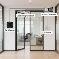 Panel de control de acceso de 4 puertas SDK API gratuito, productos de control de acceso biométrico RS485 Wiegand26, lector Rfid, salida de entrada de alarma