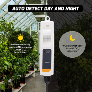 เซ็นเซอร์ CO2 แบบลำแสงคู่ NDIR พร้อมสายเคเบิลยาว 4.6 ม., เซ็นเซอร์คาร์บอนไดออกไซด์แบบโฟโตเซลล์ ตรวจจับอัตโนมัติทั้งกลางวัน/กลางคืน สำหรับตัวควบคุม CO2 รุ่น AQM-356/AGC30 - Product Image 2