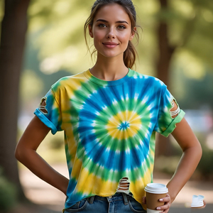 Lavage à l'acide de haute qualité nouveau Style Logo personnalisé femmes été à manches courtes t-shirt en détresse déchiré culture t-shirts hauts pour les femmes - Product Image 3