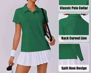 Popular Design Multi Optional Breathable 100% Cotton Short Sleeve Anti-wrinkle <b>Women</b> T-shirts Quick Drying <b>Polo</b> Shirt Customized - Product Image 3