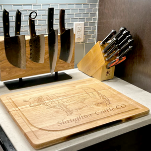 ชั้นวางมีดแม่เหล็กไม้ในห้องครัวชั้นวางมีดแม่เหล็กพร้อมแม่เหล็กปรับปรุงแข็งแรงที่เก็บมีดอเนกประสงค์ - Product Image 4