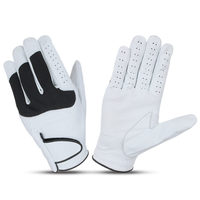 Guantes de Golf Blancos para Hombre y Mujer, para Zurdos, con Logotipo Personalizado, Marcador de Bola Magnético, Antideslizantes, de Cuero Genuino