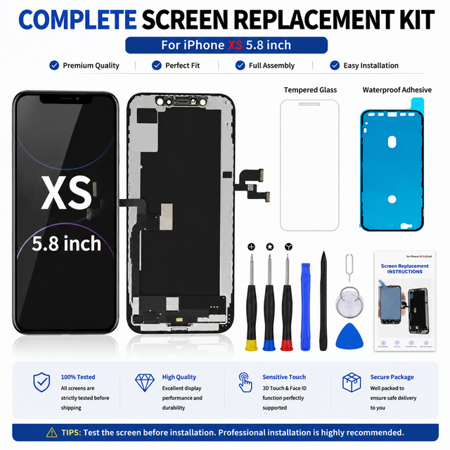 5.8 Inch Touch Screen Digitizer Assembly Replacement Display Mobile Phone Screen Repair Replacement Parts for iPhone XS