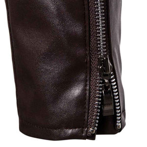 Chaqueta de Cuero Moderna para Hombre, Estilo Urbano, Impermeable, Resistente al Viento, Cómoda, Duradera y Elegante para Uso Diario - Product Image 6